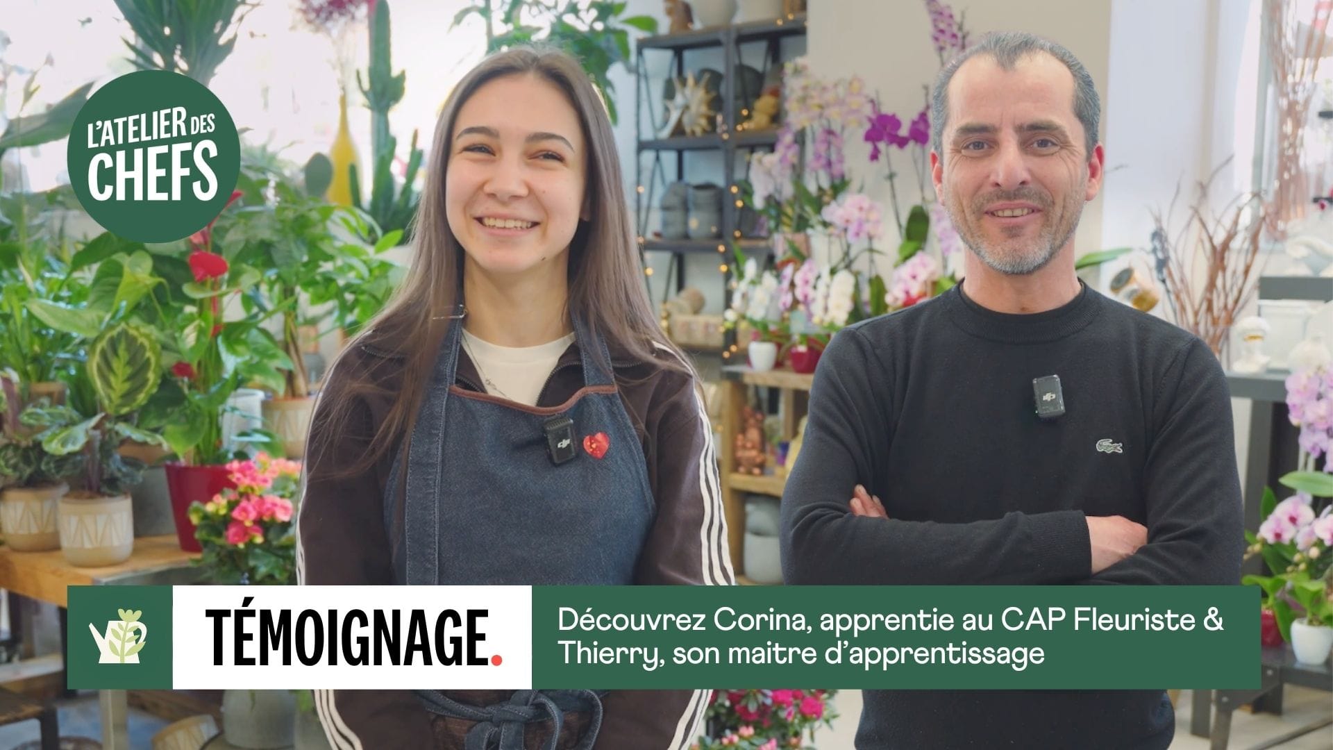Découvrez Corina, apprentie au CAP Fleuriste, et Thierry son maitre d'apprentissage 🌸